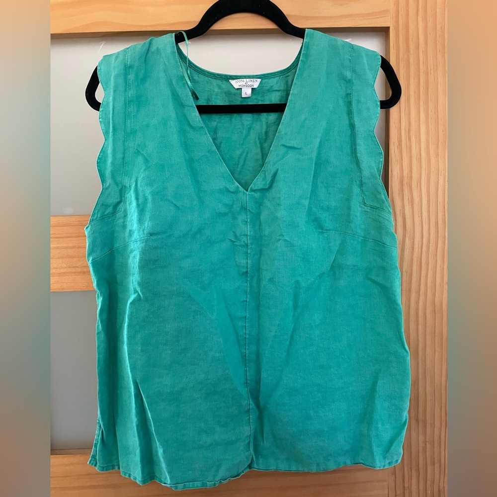 Monsoon Teal Sleeveless Tank Top